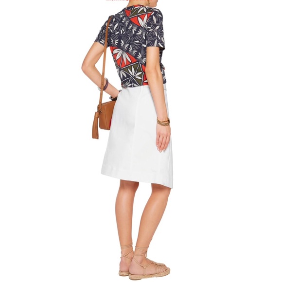 NWT Tory Burch Denise Faux-Wrap Denim Denise Skirt - Picture 3 of 7